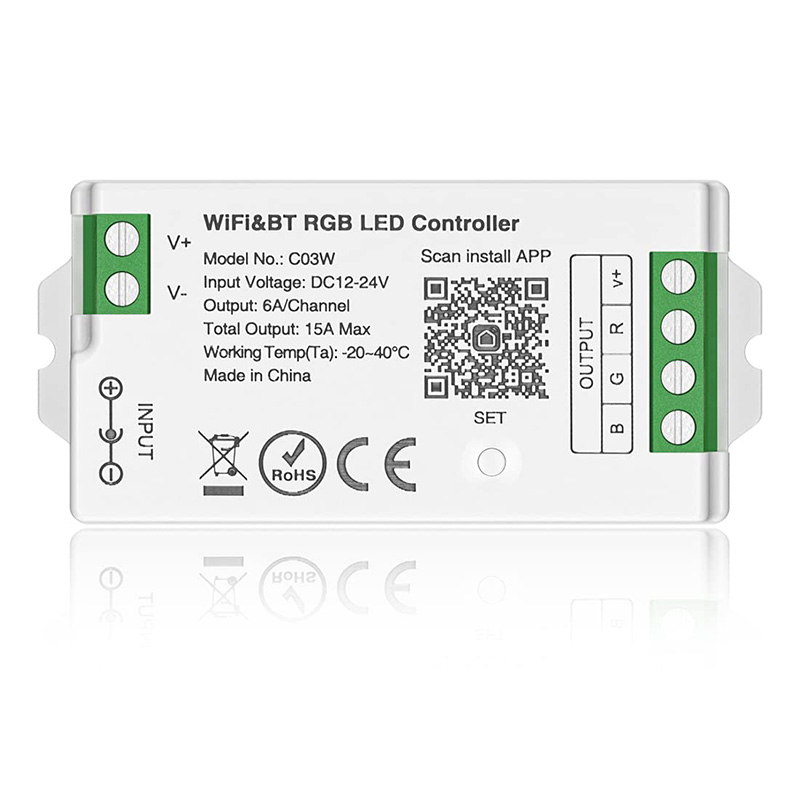 C03W RF and Alexa Tuya WiFi RGB LED Strip Controller